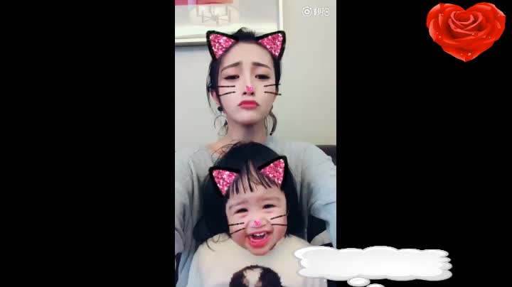 包贝尔女儿玩自拍软件被吓哭，太可爱了！