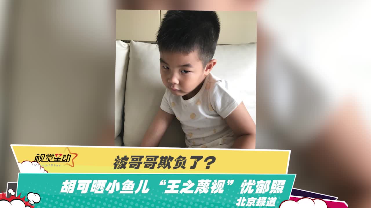 被哥哥欺负了？胡可晒小鱼儿“王之蔑视”忧郁照