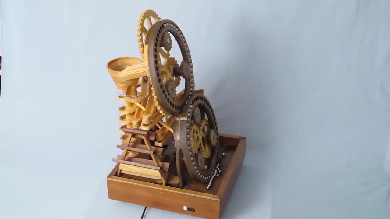 弹珠也爱玩滑梯,这机械构造实在太精妙了