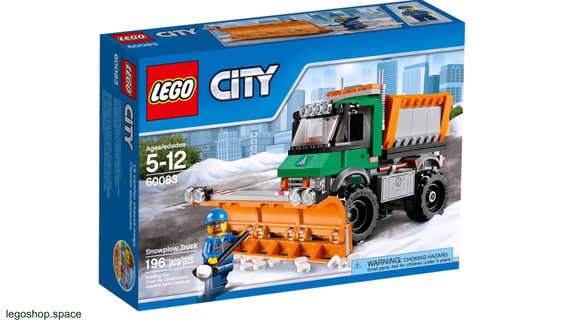 lego乐高积木城市系列city60083铲雪车快速搭建