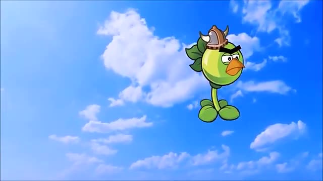 超有趣!"植物大战僵尸"里的疯狂戴夫率领"愤怒的小鸟"