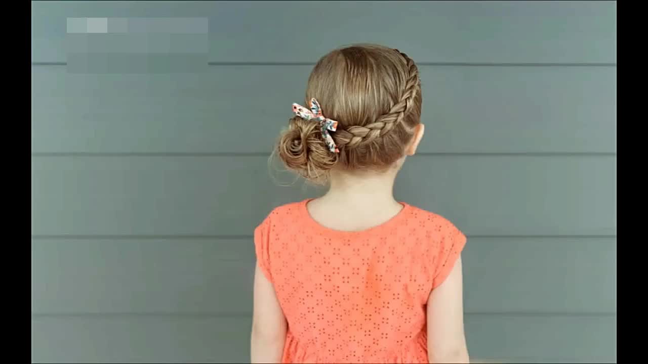 美美哒时尚盘发 儿童发型女孩编发视频